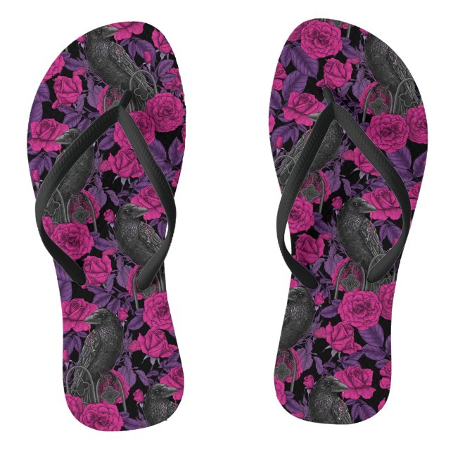Chanclas Ravas y rosas rosas rosas (Plantilla)