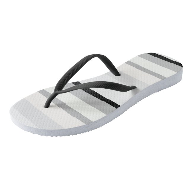 Chanclas Rayas abstractas en negro, blanco y verde (Angular)