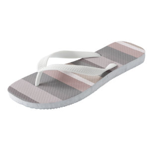 Chanclas Rayas abstractas rosadas y beiges