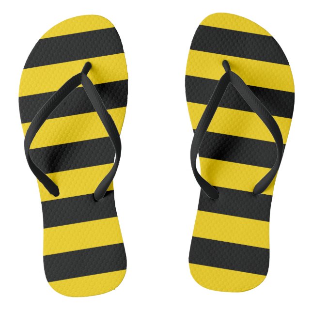 Chanclas Rayas amarillas/negras Flip Flops (Plantilla)