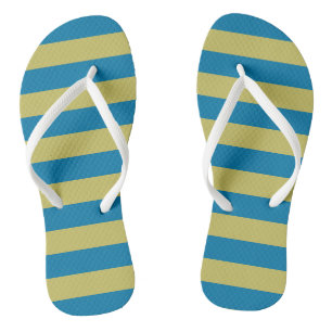 Chanclas rayas amarillas y azules