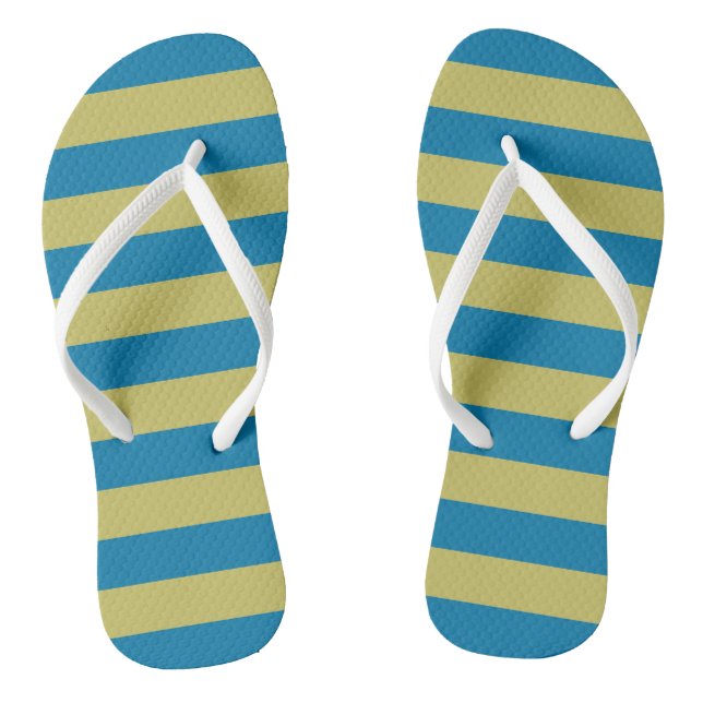 Chanclas rayas amarillas y azules (Plantilla)