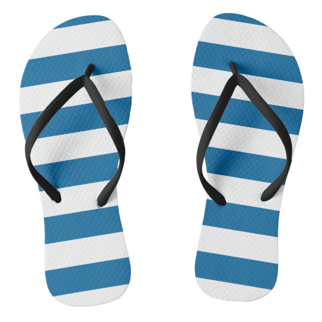 Chanclas Rayas | Azul y blanco | PERSONALIZABLE | (Plantilla)