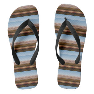 Chanclas Rayas azules marrones vintage lindas