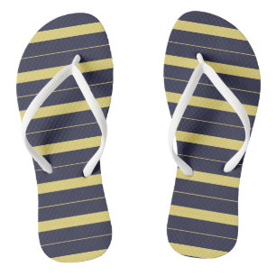 Chanclas Rayas Azules y Amarillas