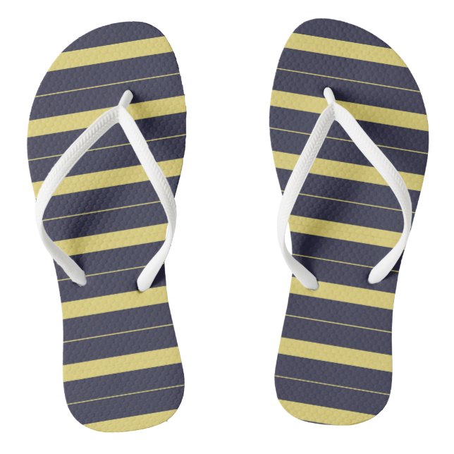 Chanclas Rayas Azules y Amarillas (Plantilla)