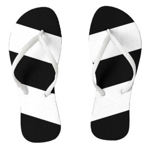 Chanclas Rayas blancas negras