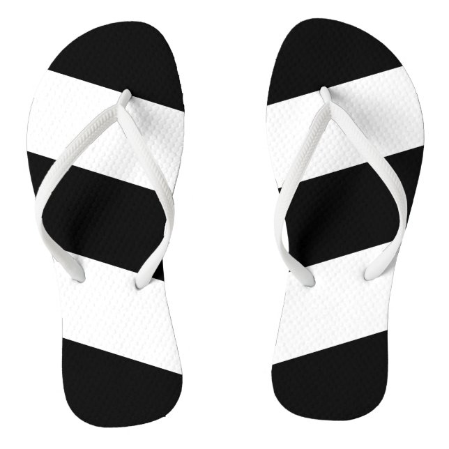 Chanclas Rayas blancas negras (Plantilla)