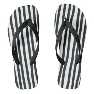 Chanclas Rayas blancas y negras verticales