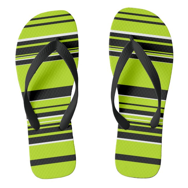 Chanclas Rayas complejas - Verde animado (Plantilla)