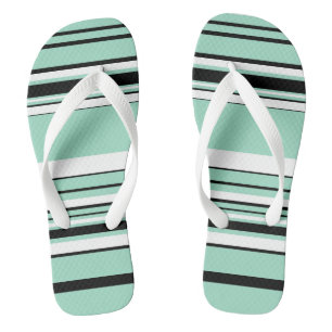 Chanclas Rayas complejas - verde (menta)