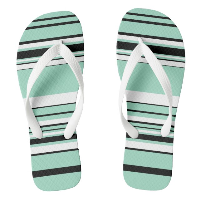 Chanclas Rayas complejas - verde (menta) (Plantilla)