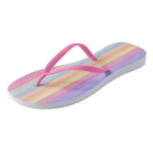 Chanclas rayas de arco iris