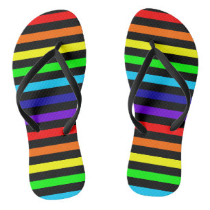 Chanclas Rayas de arco iris Flip Flops