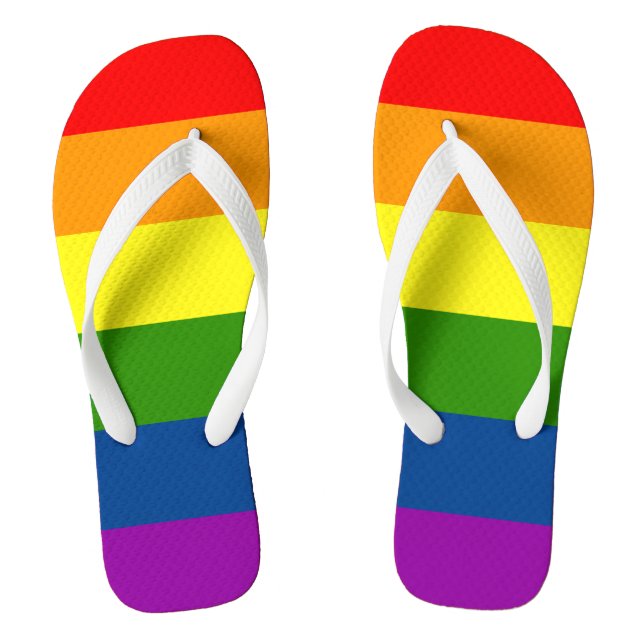 Chanclas Rayas de arco iris Patrón Flip Flops (Plantilla)
