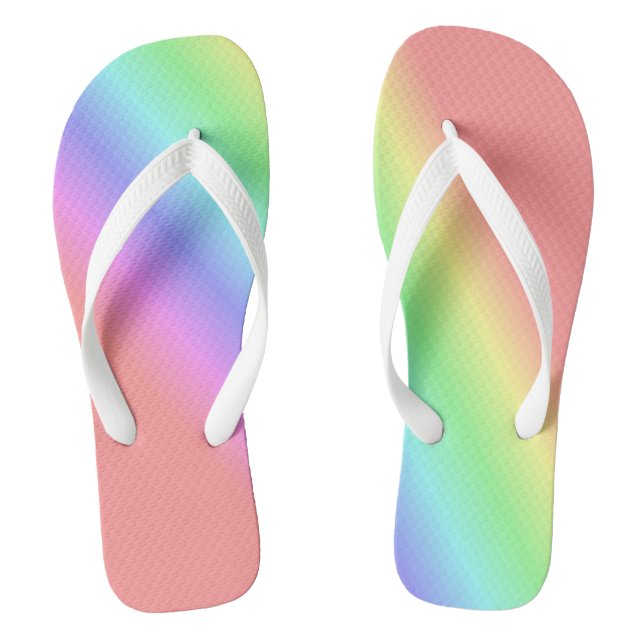 Chanclas Rayas de Arcoíris (Plantilla)