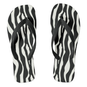Chanclas Rayas de cebra - Blanco y negro