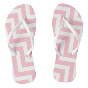 Chanclas Rayas de Chevron diagonales de gran tamaño rosa y