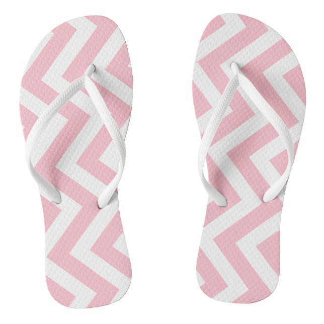 Chanclas Rayas de Chevron verticales de gran tamaño rosa y  (Plantilla)