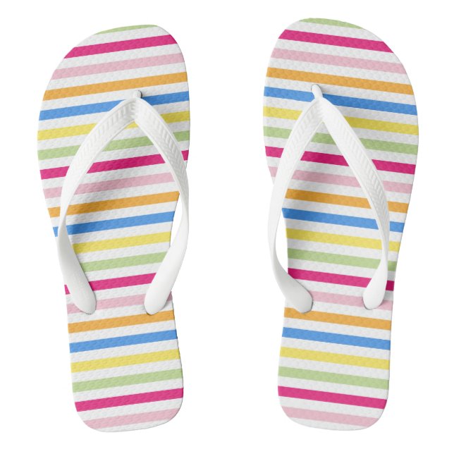 Chanclas Rayas de color lisas (Plantilla)