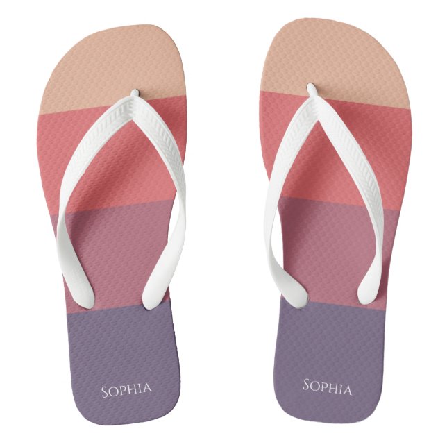 Chanclas Rayas de color ocaso- (Plantilla)