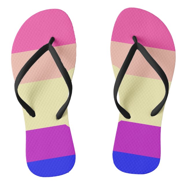 Chanclas Rayas de Colores Brillantes-Verano- (Plantilla)