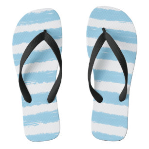 Chanclas Rayas de verano blancas azul cielo