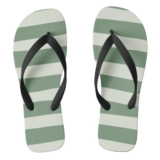 Chanclas Rayas desiguales - Verde (Plantilla)