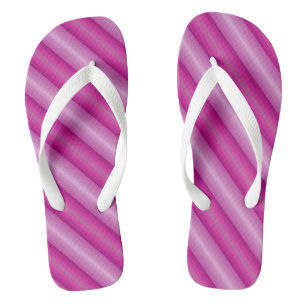Chanclas Rayas diagonales rosadas