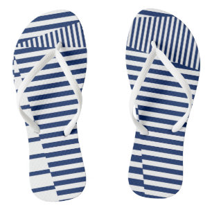 Chanclas Rayas en franjas en azul y blanco