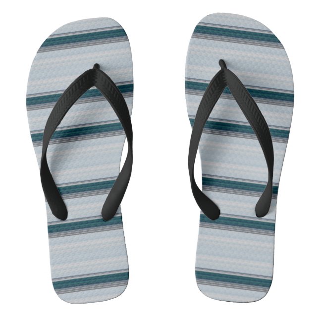 Chanclas Rayas grises azules lindas (Plantilla)