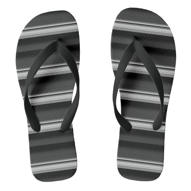 Chanclas Rayas grises negras lindas (Plantilla)