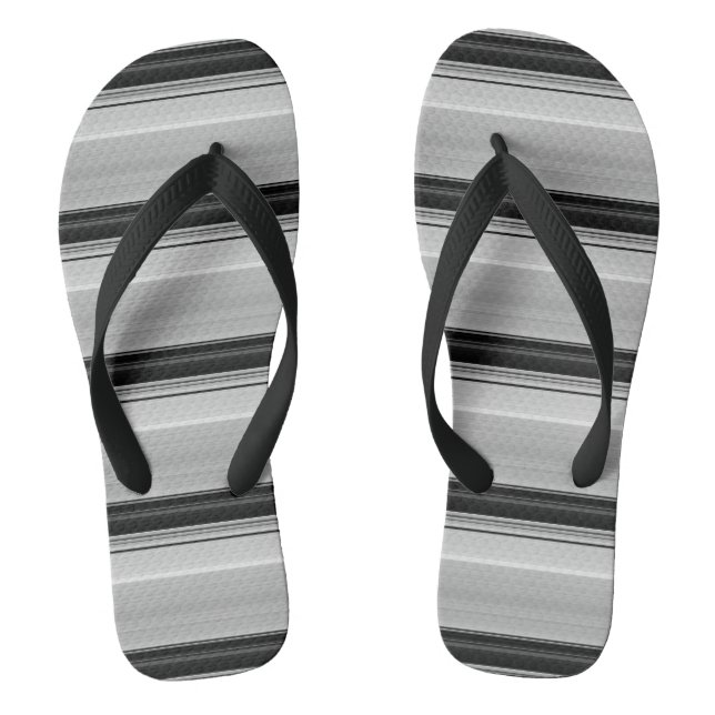 Chanclas Rayas grises negras lindas (Plantilla)