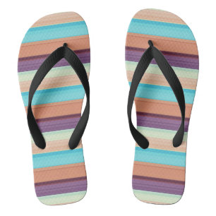 Chanclas Rayas marrones azules lindas
