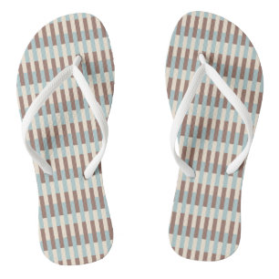 Chanclas Rayas Marrones Tan Azul