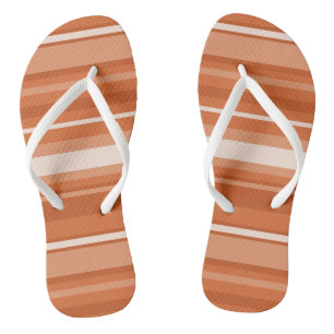 Chanclas Rayas naranjas monograma