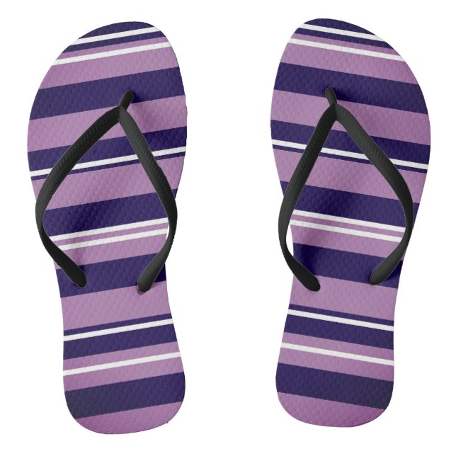 Chanclas Rayas púrpuras Flip Flops (Plantilla)