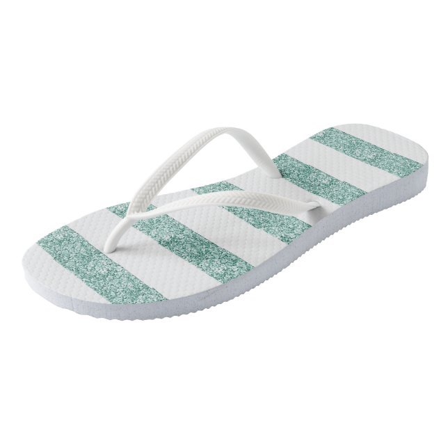Chanclas Rayas Purpurinas azules-verdes (Angular)