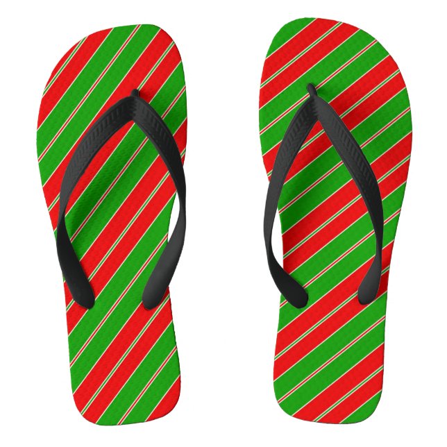 Chanclas Rayas rojas y verdes (Plantilla)