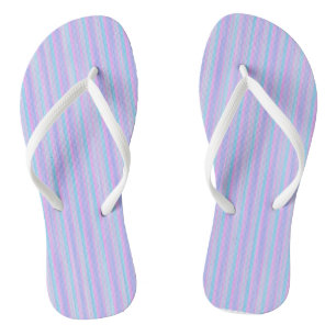 Chanclas Rayas rosadas púrpura y azul