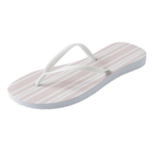 Chanclas rayas rosadas y blancas