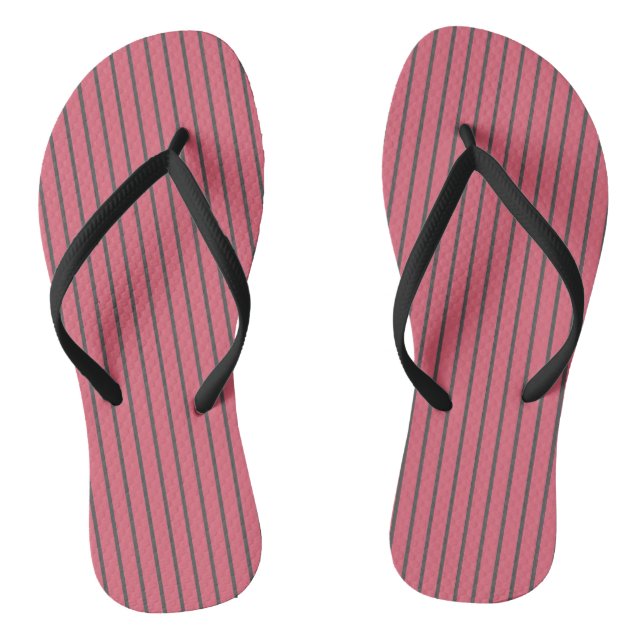 Chanclas Rayas rosadas y grises (Plantilla)