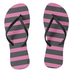 Chanclas Rayas rosadas y grises