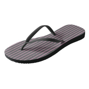 Chanclas Rayas rosadas y grises