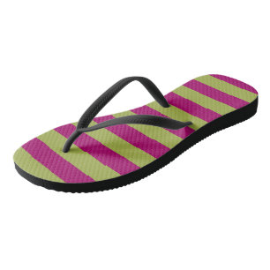 Chanclas Rayas rosas y verdes
