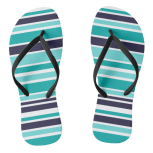 Chanclas Rayo Azul Turquesa Y Oscuro