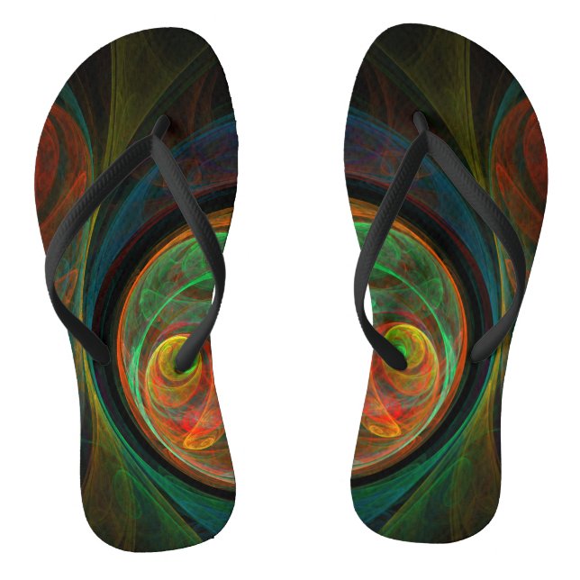 Chanclas Reborn Green Abstract Art (Plantilla)
