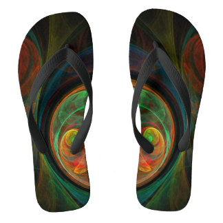 Chanclas Reborn Green Abstract Art