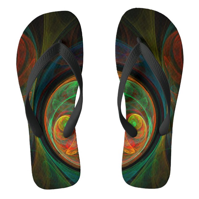 Chanclas Reborn Green Abstract Art (Plantilla)