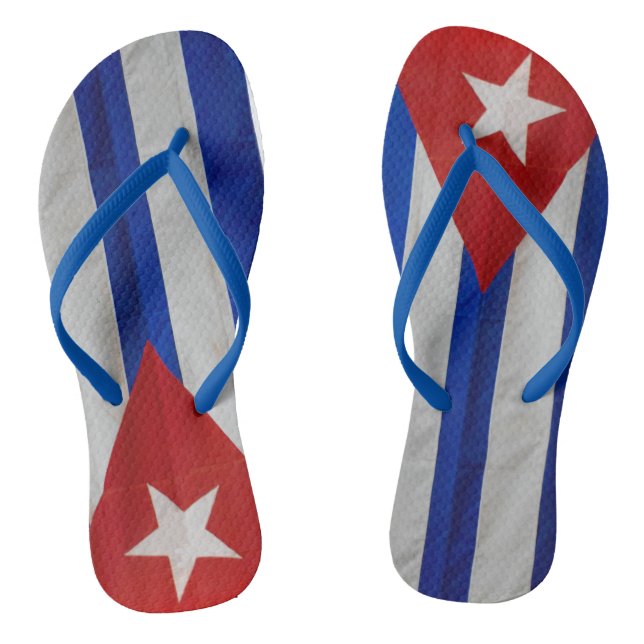 Chanclas Recuerdo del cubano de la bandera de Cuba (Plantilla)
